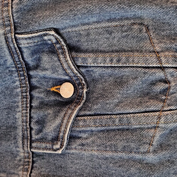 VINTAGE DENIM JEAN JACKET ( HEAVY DENIM) D3 COCA COLA LOGO UNISEX LARGE - Picture 8 of 9